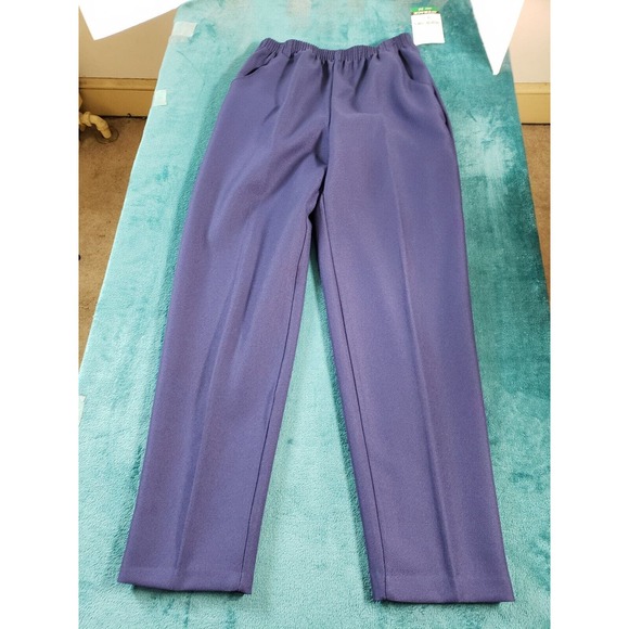 VINTAGE Michel Laurence Pants Sz 14 Blue Elastic Waist Ladies Made in USA NWT - Picture 2 of 12